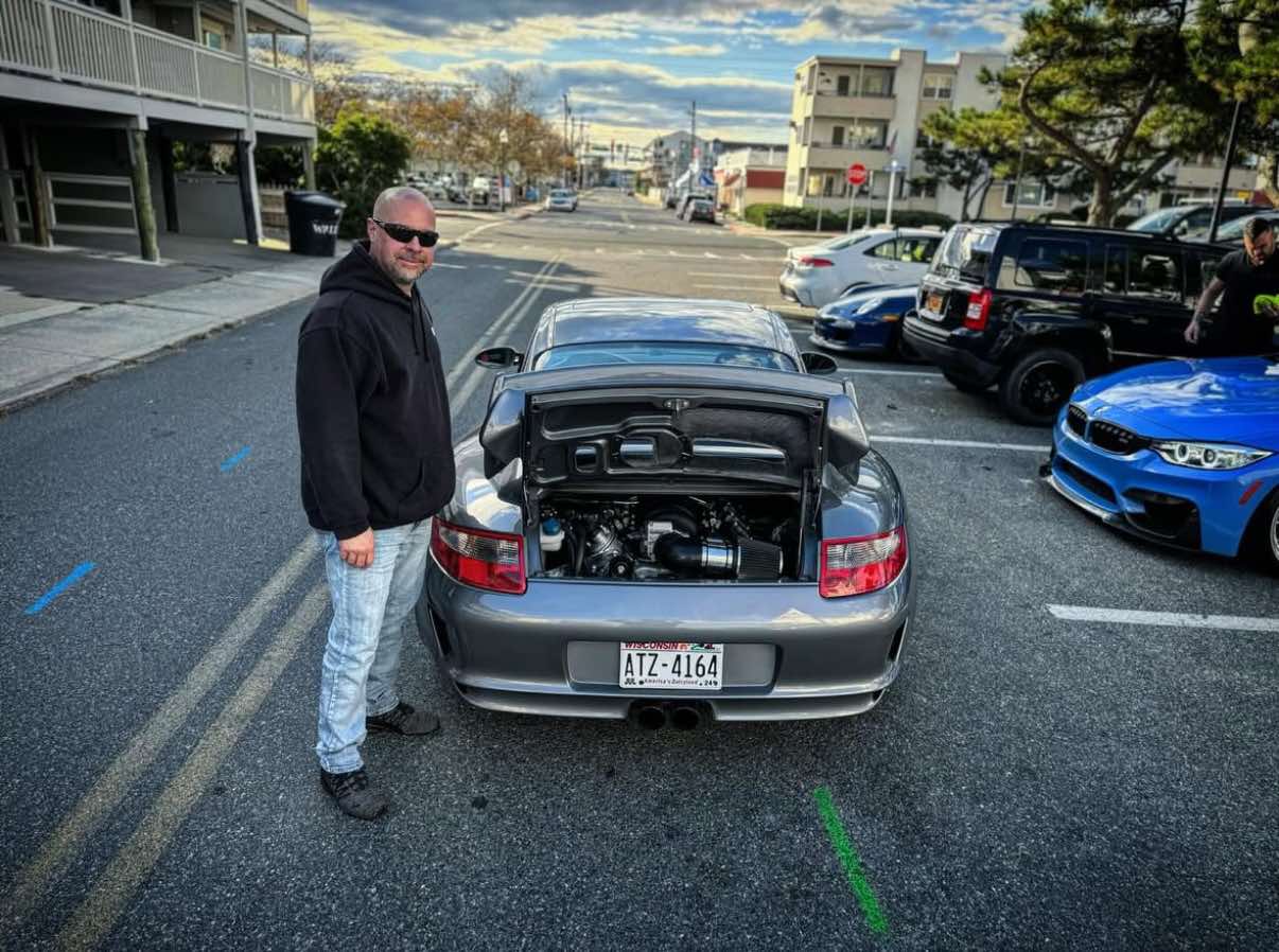 LS3-swapped Porsche 911 on the road