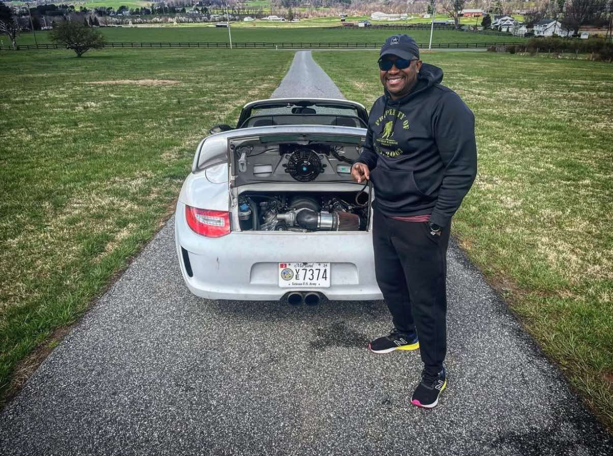 Customer LS3-swapped Porsche white